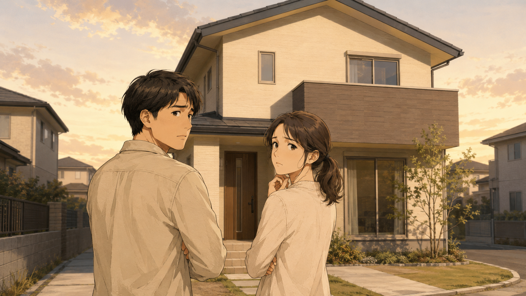 建売住宅の購入を振り返る夫婦